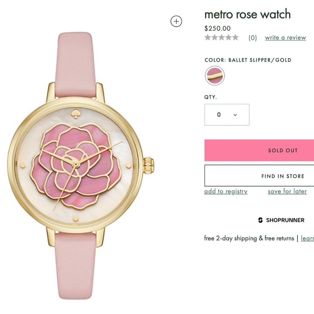 Kate Spade Metro Rose Watch